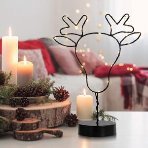 DecoKing LED Světelná dekorace Reindeer černá