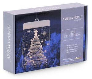 AmeliaHome LED světelná ozdoba na okno CHRISTMAS TREE bílá