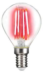 LED žárovka E14 4W Filament, červená