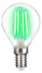 LED žárovka E14 4W Filament, zelená