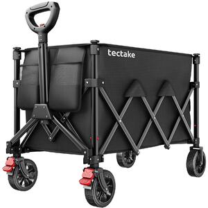 Tectake Skládací vozík RollRider, teleskopická rukojeť, profilová kola - 120 L