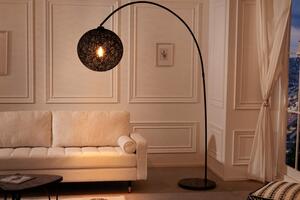 Noble Home Černá stojací lampa Cocooning 205 cm