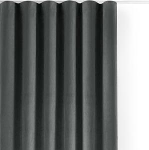 Tmavě šedý sametový dimout závěs 400x175 cm Velto – Filumi