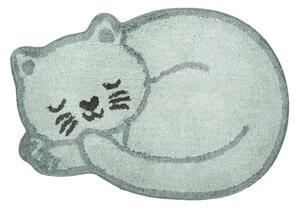 Světle modrý bavlněný dětský koberec 43x60 cm Sleeping Cat – Sass & Belle