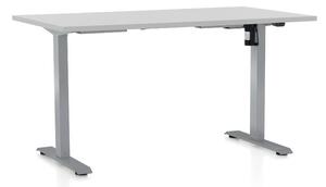 Výškově nastavitelný stůl OfficeTech A, 120 x 80 cm - šedá podnož Barva: Buk
