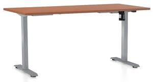 Výškově nastavitelný stůl OfficeTech A, 160 x 80 cm - šedá podnož Barva: Buk