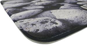 Apextextil koberce Protiskluzová 3D předložka Šedé kameny - 60x120 cm