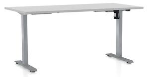 Výškově nastavitelný stůl OfficeTech A, 160 x 80 cm - šedá podnož Barva: Černá