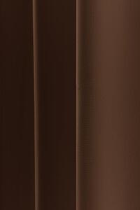 Tmavě hnědý závěs s řasící páskou OXFORD 140x250 cm