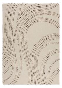 Hnědo-krémový vlněný koberec 160x230 cm Abstract Swirl – Flair Rugs