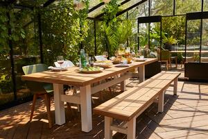 Yasmani zahradní jídelní stůl Hartman o rozměru 300x100cm Barva: Xerix