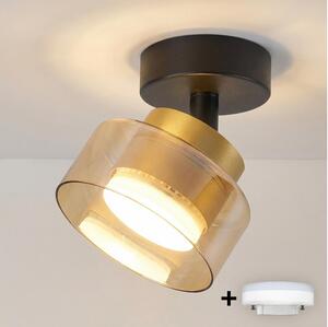 Brilagi - LED Bodové svítidlo AURA LUX 1xGX53/30W/230V pr. 13 cm černá/zlatá