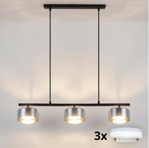Brilagi - LED Lustr na lanku AURA LUX 3xGX53/30W/230V černá/kouřová