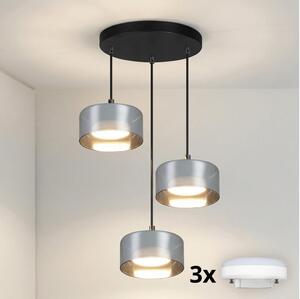 Brilagi - LED Lustr na lanku AURA LUX 3xGX53/30W/230V černá/kouřová