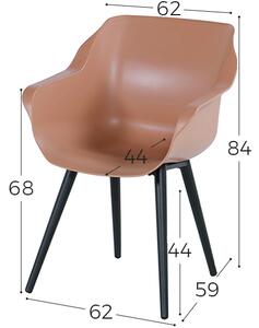 Sophie Studio - jídelní židle Hartman plastová s ALU podnoží Sophie - barva židle: French green