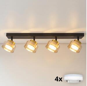 Brilagi - LED Bodové svítidlo AURA LUX 4xGX53/30W/230V černá/zlatá