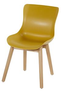 Hartman Sophie dining - jídelní křeslo s teakovou podnoží Sophie - barva židle: Curry Yellow
