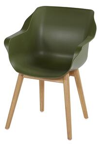 Sophie studio - jídelní židle Hartman s teakovou podnoží Sophie - barva židle: French green