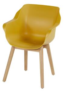 Sophie studio - jídelní židle Hartman s teakovou podnoží Sophie - barva židle: Curry Yellow