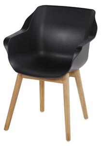 Sophie studio - jídelní židle Hartman s teakovou podnoží Sophie - barva židle: Carbon Black