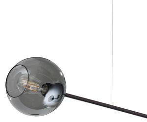 TK-LIGHTING Závěsné osvětlení na tyči LIBRA, 2xE27, 60W, koule, kouřové sklo 3338