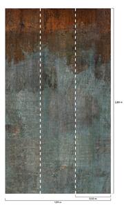 Vliesová obrazová tapeta, imitace kovové desky A43101, 159 x 280 cm, One roll, Murals, Grandeco