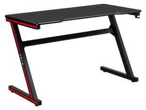 Herní stůl / počítačový stůl, černá / červená, MACKENZIE 120cm