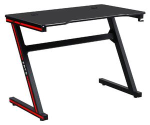 TEMPO Herní stůl / počítačový stůl, černá / červená, MACKENZIE 100cm