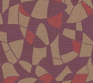 A.S. Création | Vliesová tapeta na zeď Antigua 39093-1 | 0,53 x 10,05 m | červená, fialová, béžová, vínová