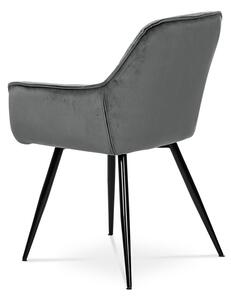 Jídelní židle, šedá sametová látka DCH-421 GREY4