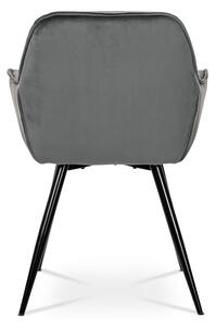 Jídelní židle, šedá sametová látka DCH-421 GREY4