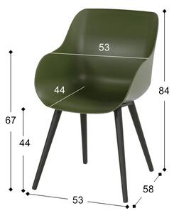 Sophie Studio Organic - jídelní židle Hartman s alu podnoží Sophie - barva židle: Moss Green