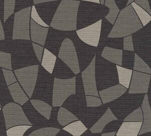 A.S. Création | Vliesová tapeta na zeď Antigua 39093-4 | 0,53 x 10,05 m | béžová, černá, šedá
