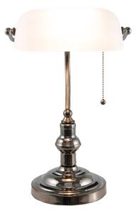 Stolní lampa 5100W s bílým skleněným stínidlem