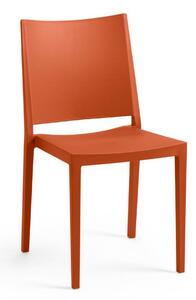 Plastová židle MOSK — nosnost 150 kg, cihlová
