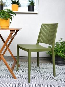 Plastová židle BARS — nosnost až 150 kg, olivová