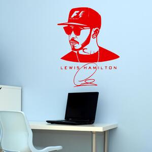 Živá Zeď Samolepka Lewis Hamilton F1 Barva: černá
