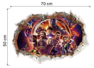 Živá Zeď Samolepka Avengers Infinity War