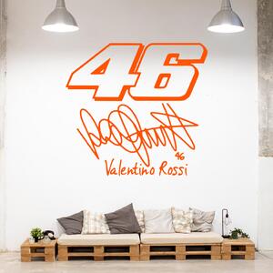Živá Zeď Samolepka Valentino Rossi 46 Barva: černá