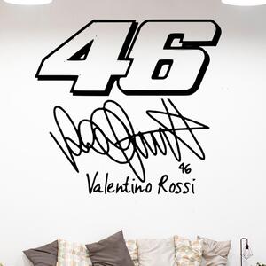 Živá Zeď Samolepka Valentino Rossi 46 Barva: černá