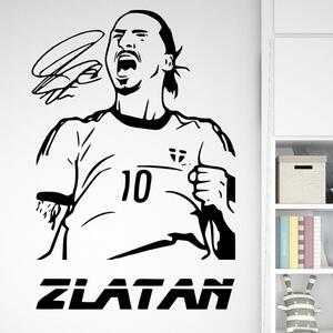 Živá Zeď Samolepka Fotbalista Zlatan Ibrahimovič Barva: černá