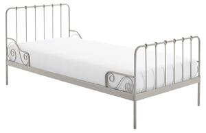 Šedá kovová postel Vipack Alice 90 x 200 cm