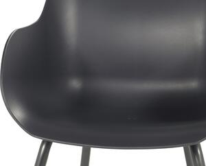 Sophie Rondo Organic - jídelní plastová židle Hartman s alu podnoží Sophie - barva židle: Carbon Black