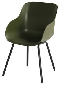 Sophie Rondo Organic - jídelní plastová židle Hartman s alu podnoží Sophie - barva židle: Moss Green