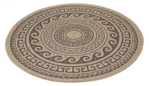 Vopi | Kusový koberec Comilla 0887 black - Kruh 120 cm průměr