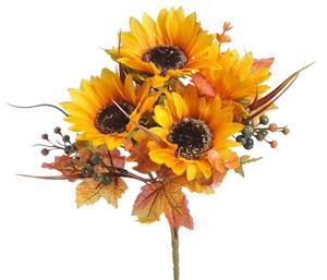 Kytice umělých slunečnic s pěti květy, dl. 30cm