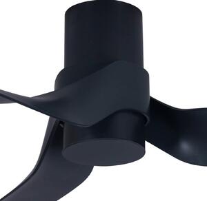 LED stropní ventilátor Nautica, černá