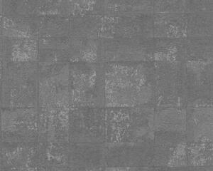 A.S. Création | Vliesová tapeta na zeď Stories of Life 39671-4 | 0,53 x 10,05 m | černá, metalická