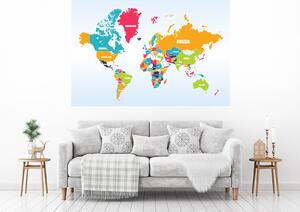Mapa světa názvy zemí 48 x 32 cm