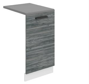 Panel na myčku Belini Premium Full Version zakrytý 45 cm šedý antracit Glamour Wood s pracovní deskou